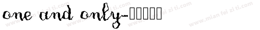one and only字体转换